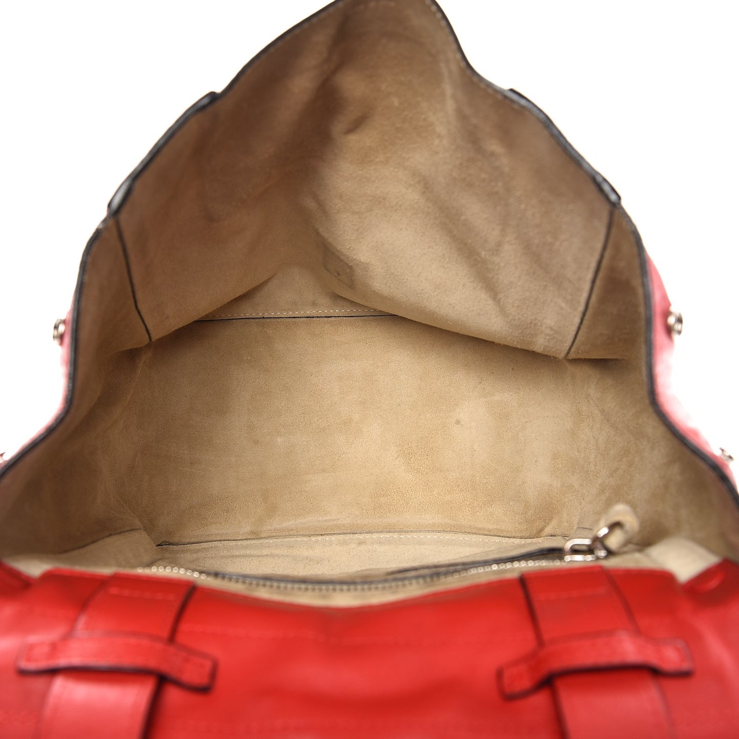 Pebbled Calfskin PS Courier Backpack Red