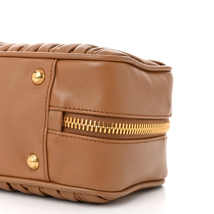 Miu Miu Nappa Matelasse Large Arcadie Top Handle Bag Caramel 10 of 11