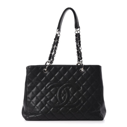 Chanel Caviar Quilted Grand Shopping Tote GST Black 1 of 9