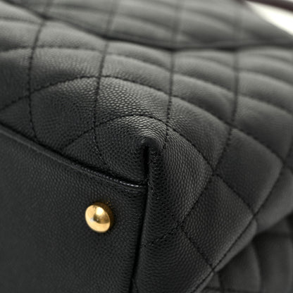 Chanel Caviar Lizard Quilted Medium Coco Handle Flap Black 15 of 19