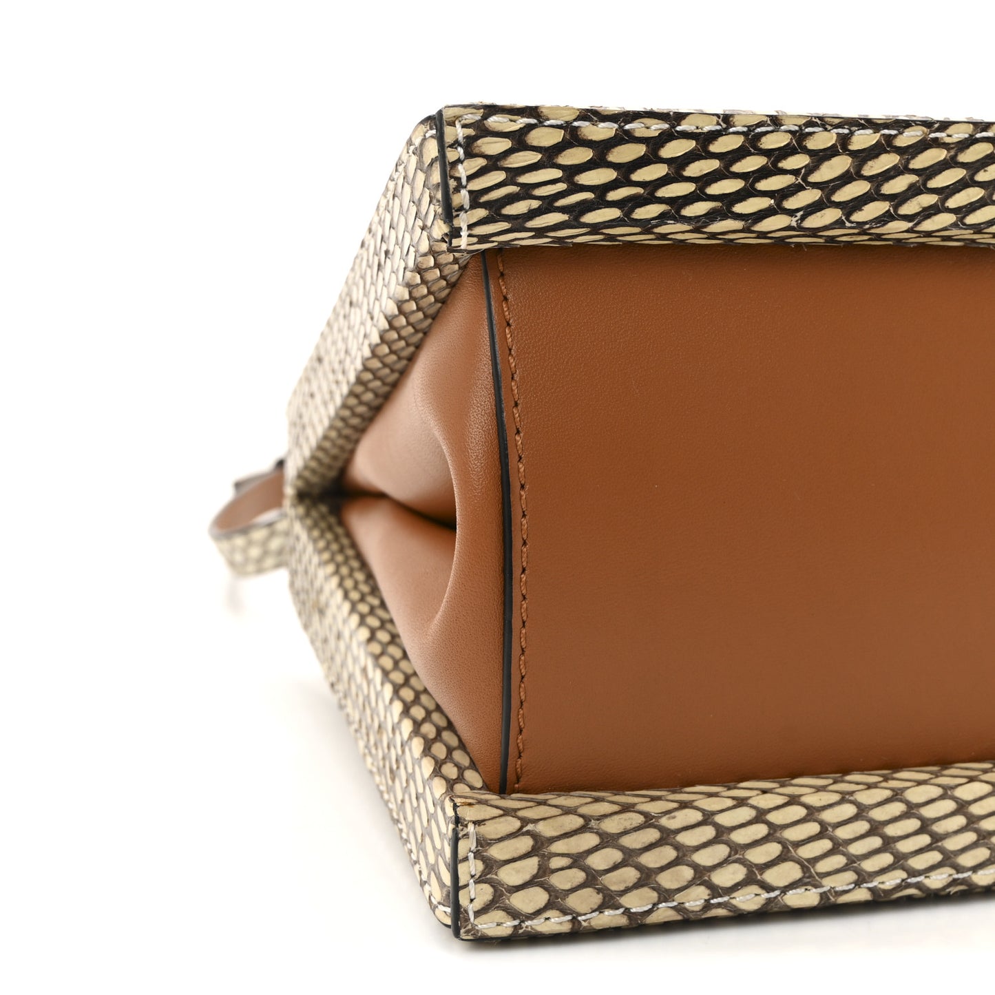 Snakeskin Postal Bag Beige Multicolor
