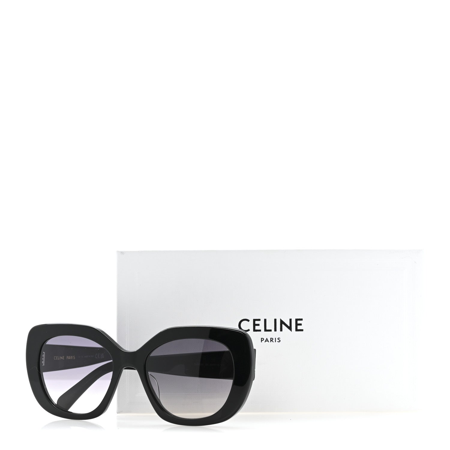Celine Acetate Triomphe 01 Square Sunglasses CL 40226U Black 7 of 7