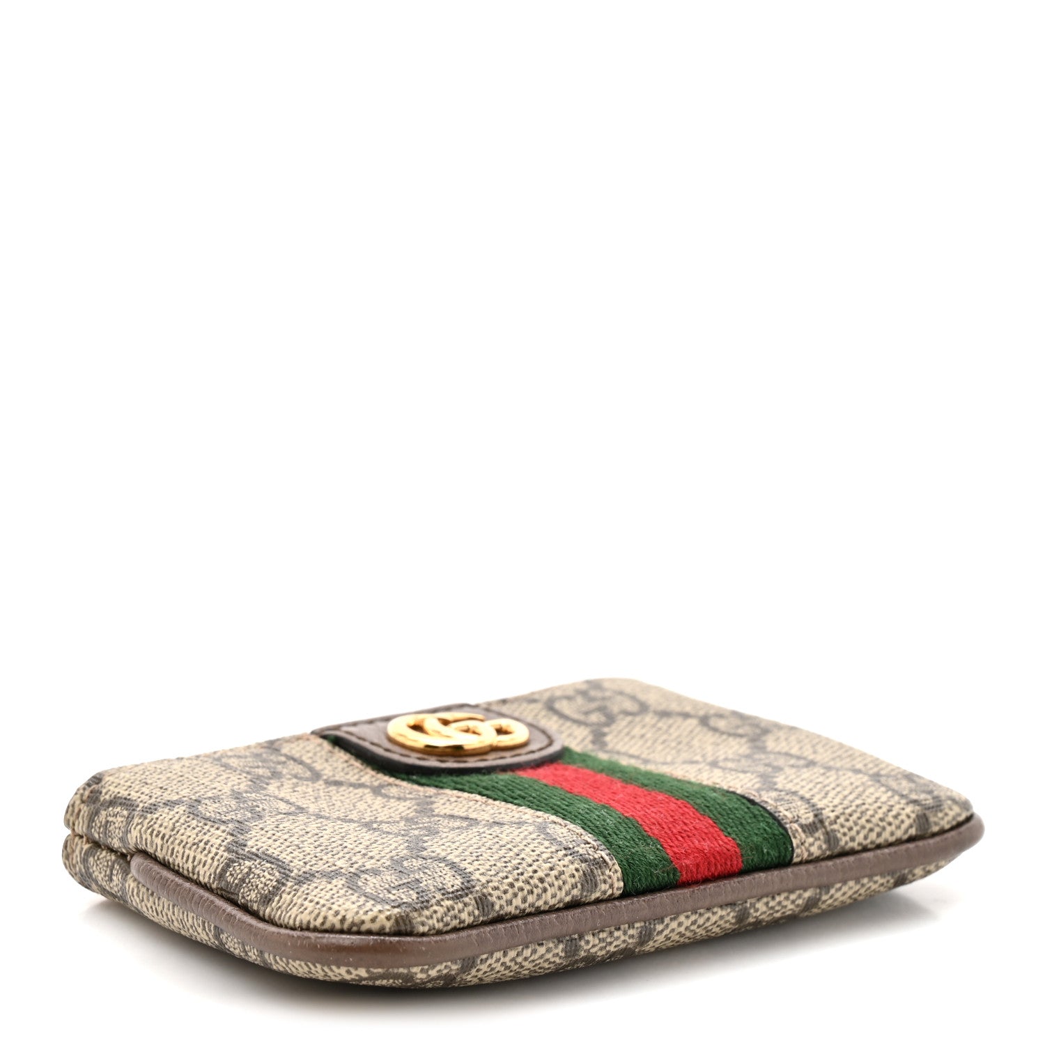 Gucci GG Supreme Monogram Web Ophidia Key Case Beige New Acero