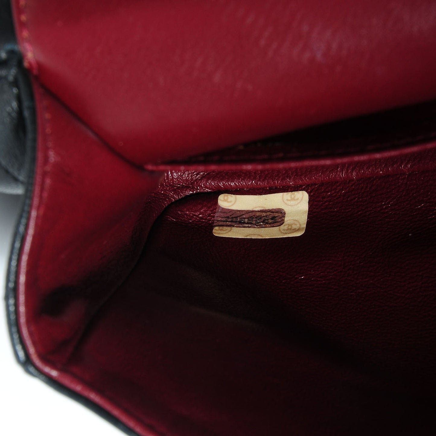 Lambskin Medium Double Flap Black