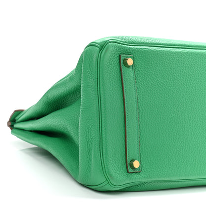 Hermes Taurillon Clemence Birkin 35 Menthe 8 of 15