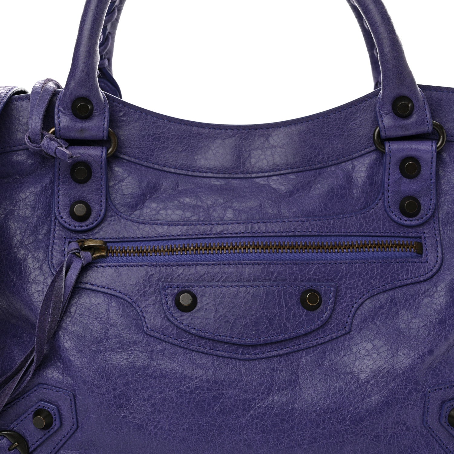 Balenciaga Agneau Classic Hardware Town Bleu Lavande 9 of 13