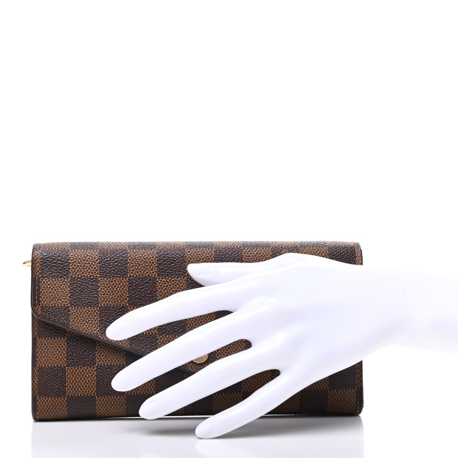 Louis Vuitton Damier Ebene Sarah Wallet NM 2 of 9