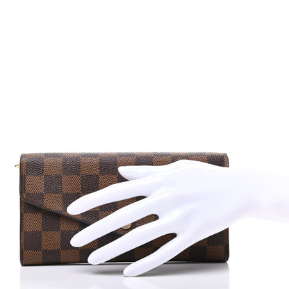 Louis Vuitton Damier Ebene Sarah Wallet NM 2 of 9