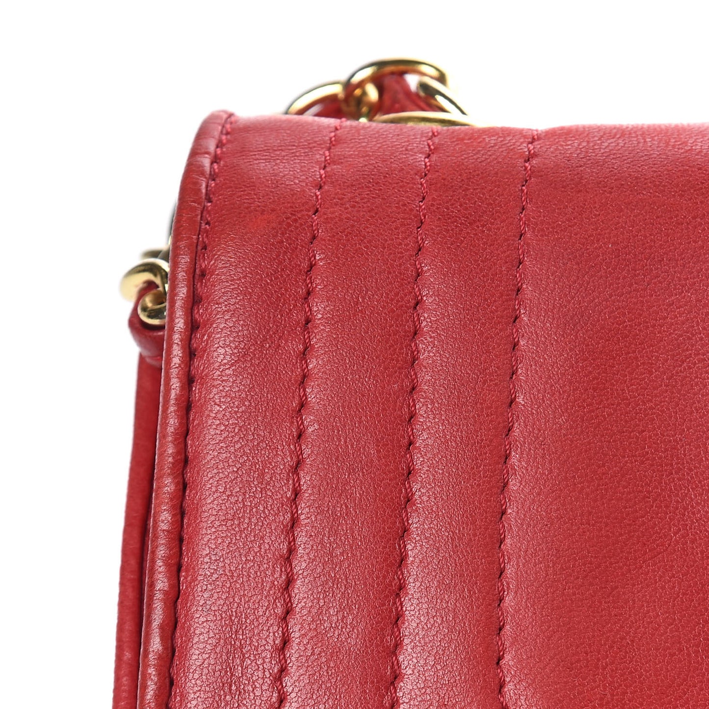 Lambskin CC Envelope Single Flap Red