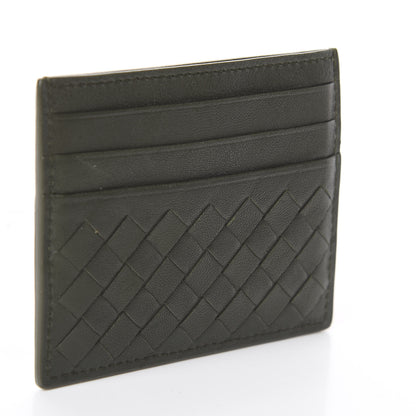 Bottega Veneta Nappa Intrecciato VN Card Case Kaki Fondente 2 of 5