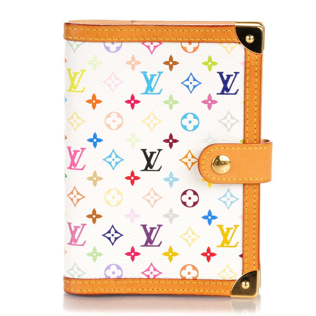 Monogram Multicolor Small Ring Agenda Cover White