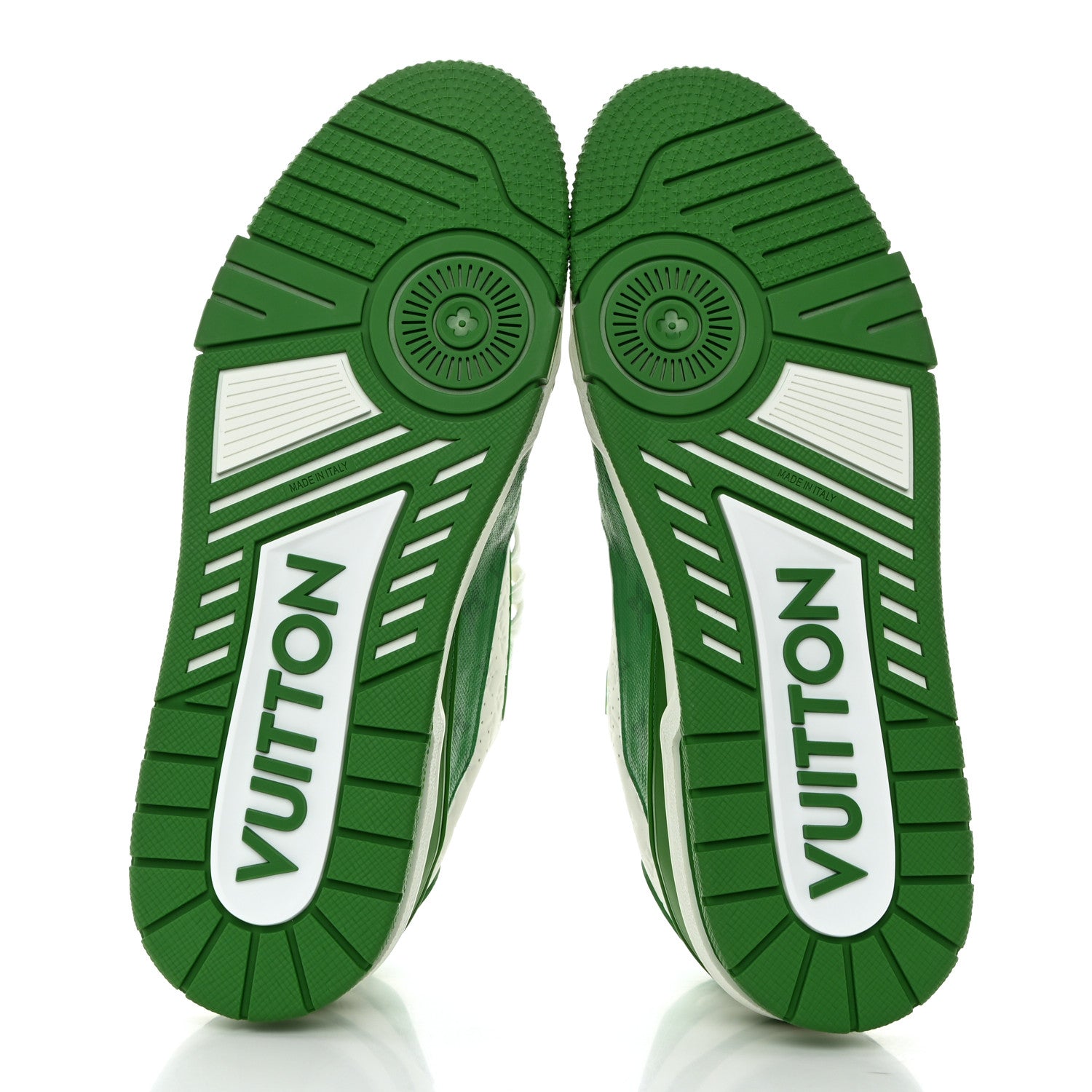 Louis Vuitton Calfskin Monogram Mens LV Trainer Sneakers 9 Green 5 of 9