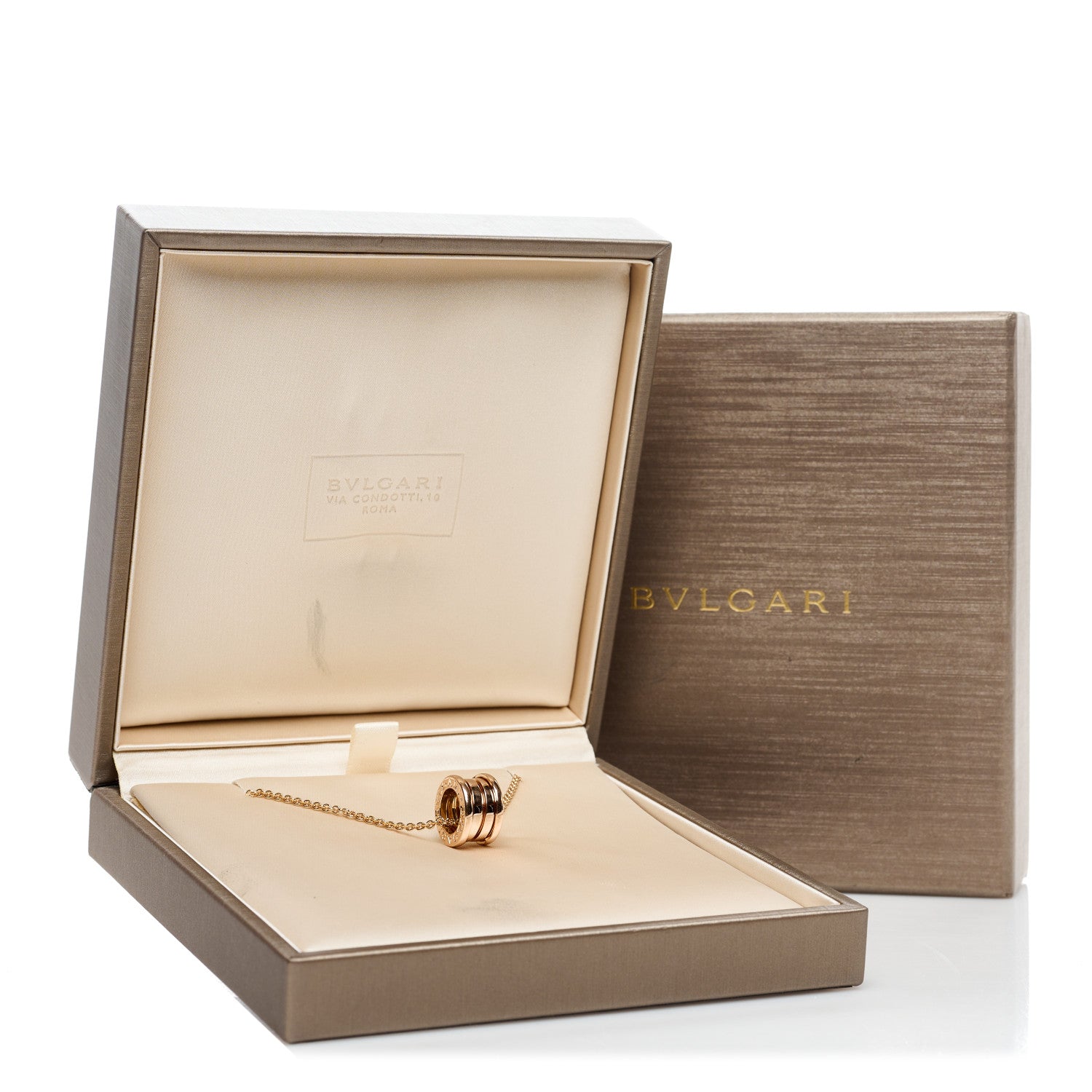 Bulgari 18K Rose Gold B.Zero1 Pendant Necklace 3 of 7