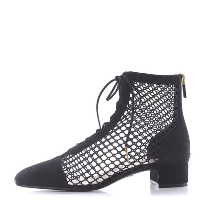 Christian Dior Suede Resille Naughtily-D 30mm Ankle Boots 38.5 Black 1 of 12