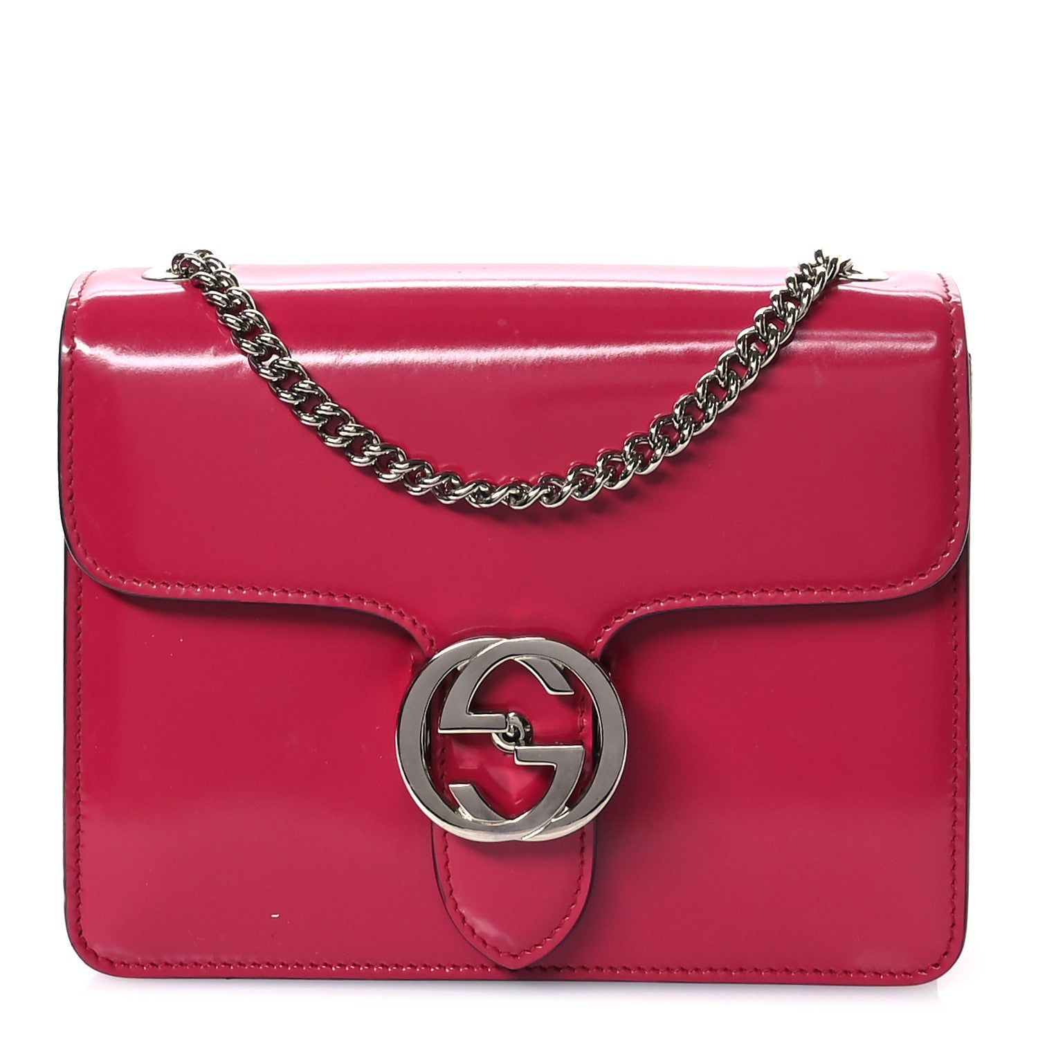 Gucci Shade Lux Calfskin Small Interlocking G Shoulder Bag Petunia 1 of 11