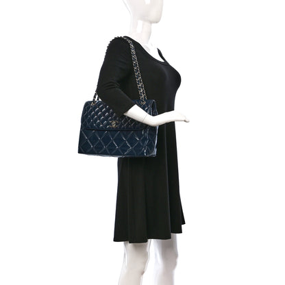 Chanel Vinyl Quilted In the Business Flap Bag Navy Blue 2 of 13