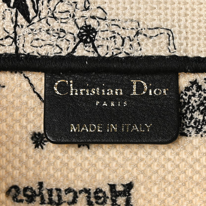 Christian Dior Canvas Embroidered Large Zodiac Toile De Jouy Book Tote Latte 6 of 12
