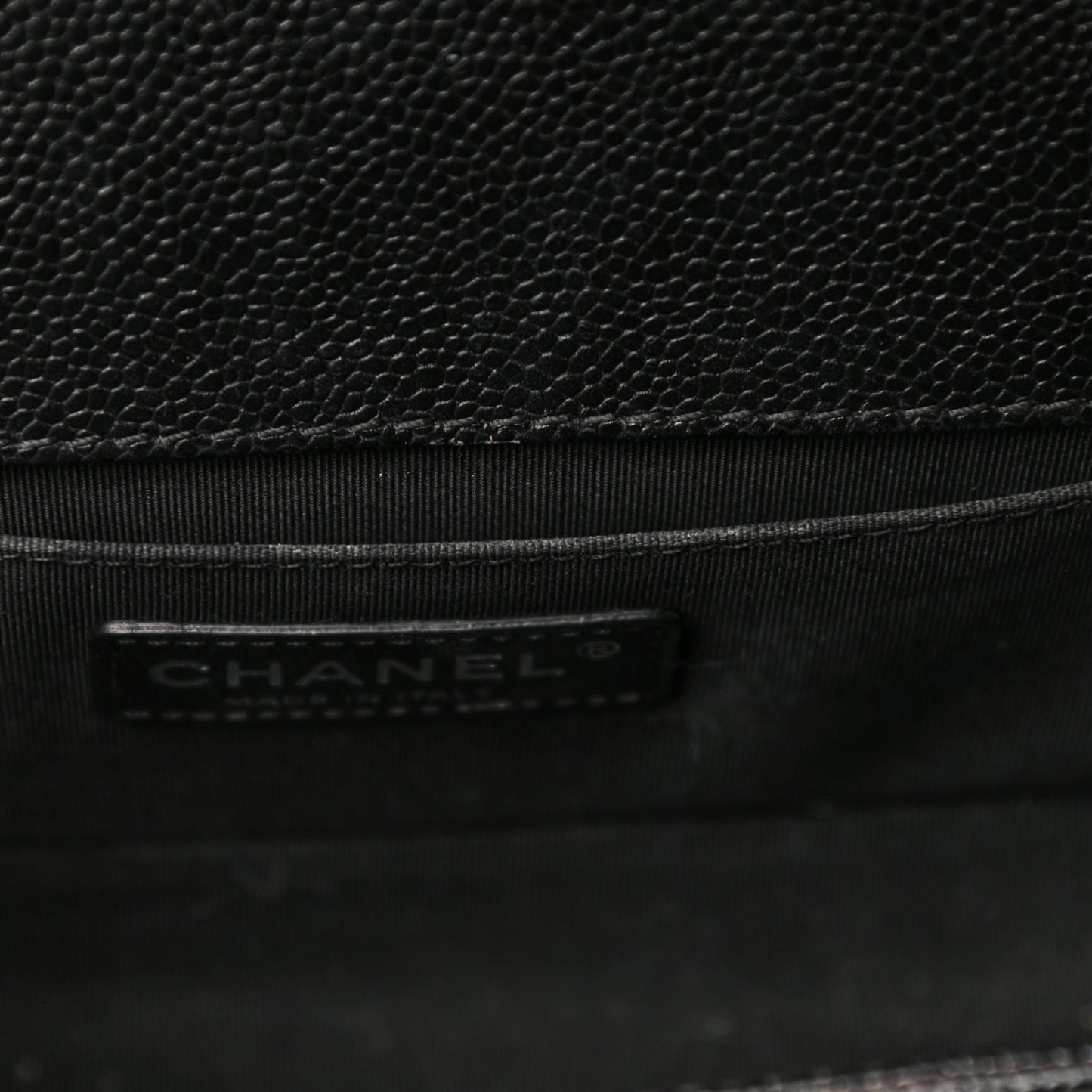 Caviar Quilted Small Boy Flap Black