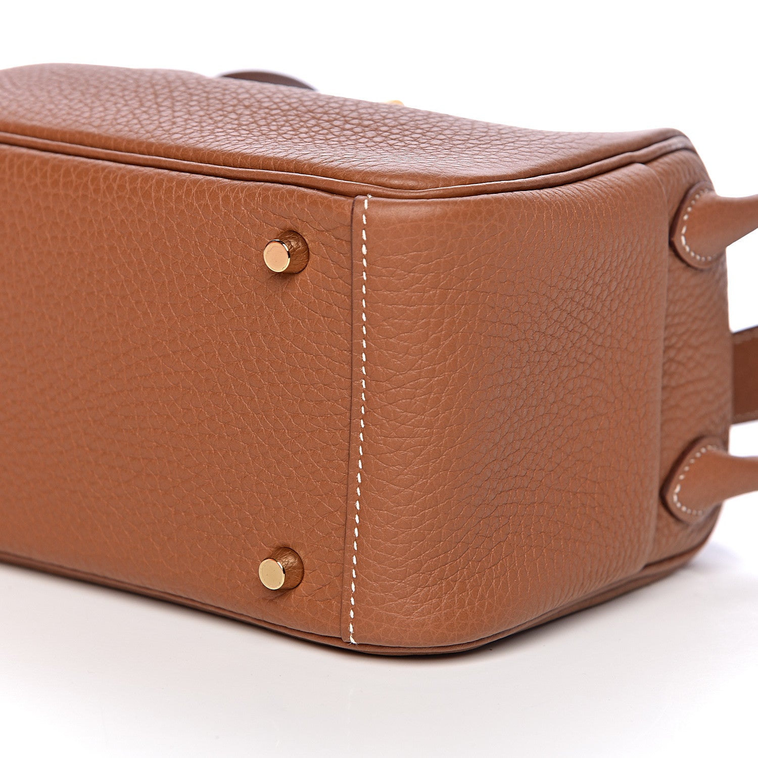 Hermes Taurillon Clemence Mini Lindy 20 Gold 9 of 11