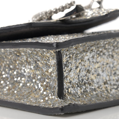 Jimmy Choo Coarse Glitter Mini Paris Crossbody Platinum 7 of 10