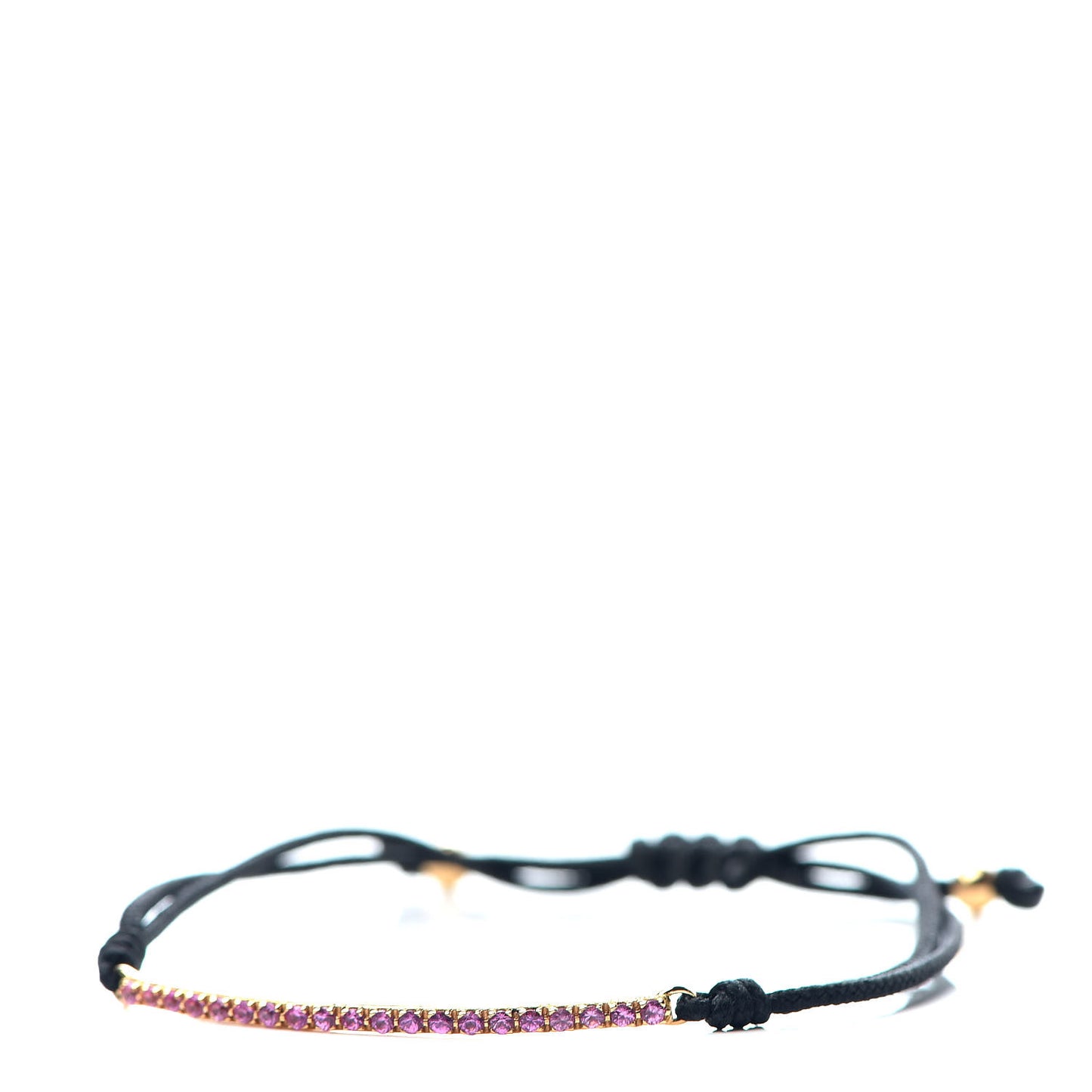 18K Rose Gold Pink Sapphire Metro Bar Cord Bracelet