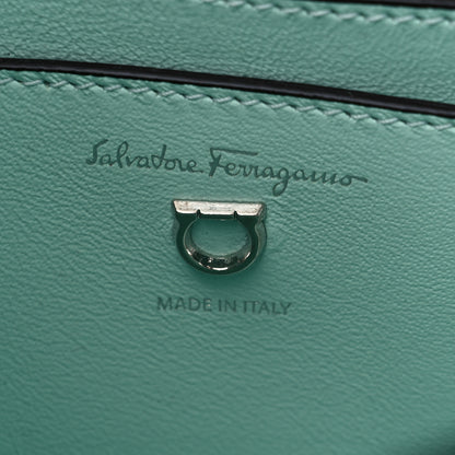 Salvatore Ferragamo Calfskin Snakeskin Aura Shoulder Bag 6 of 9
