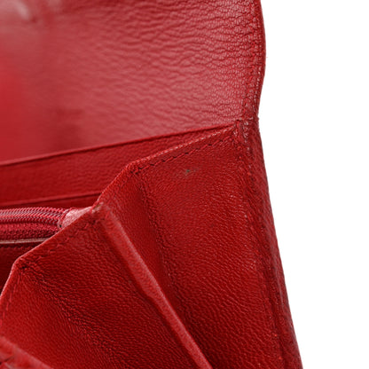 Saint Laurent Goatskin Belle De Jour Flap Wallet Rouge Orient 13 of 13