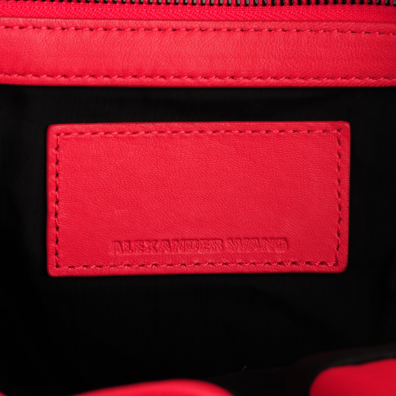 Alexander Wang Lambskin Marti Backpack Poppy Matte Black Hardware 6 of 6