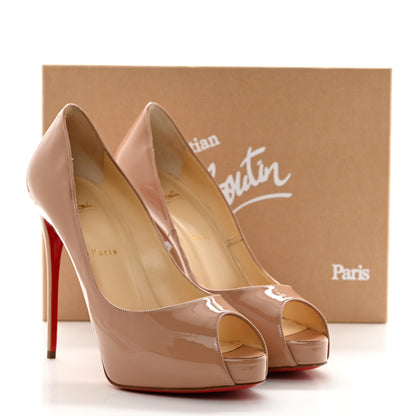 Christian Louboutin Patent New Very Prive 120 Pumps 40 Nude 8 of 8