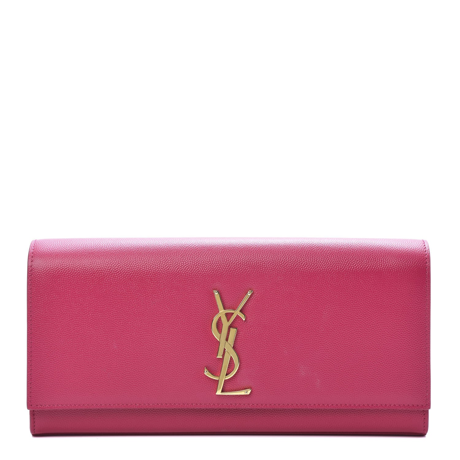 Saint Laurent Grain De Poudre Classic Monogram Cassandre Clutch Lipstick Fuchsia 1 of 10