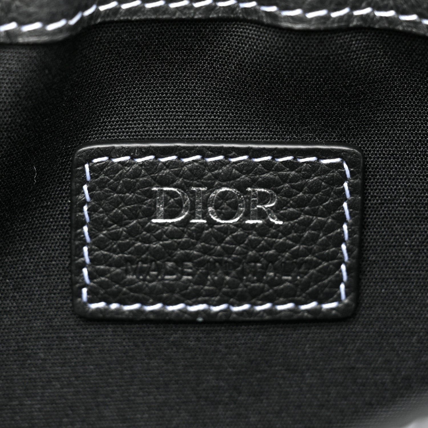 Christian Dior X KAWS Grained Calfskin Saddle Pouch Black 6 of 8
