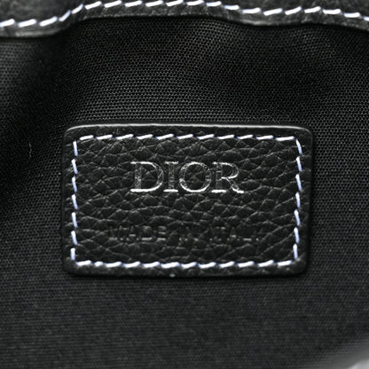 Christian Dior X KAWS Grained Calfskin Saddle Pouch Black 6 of 8