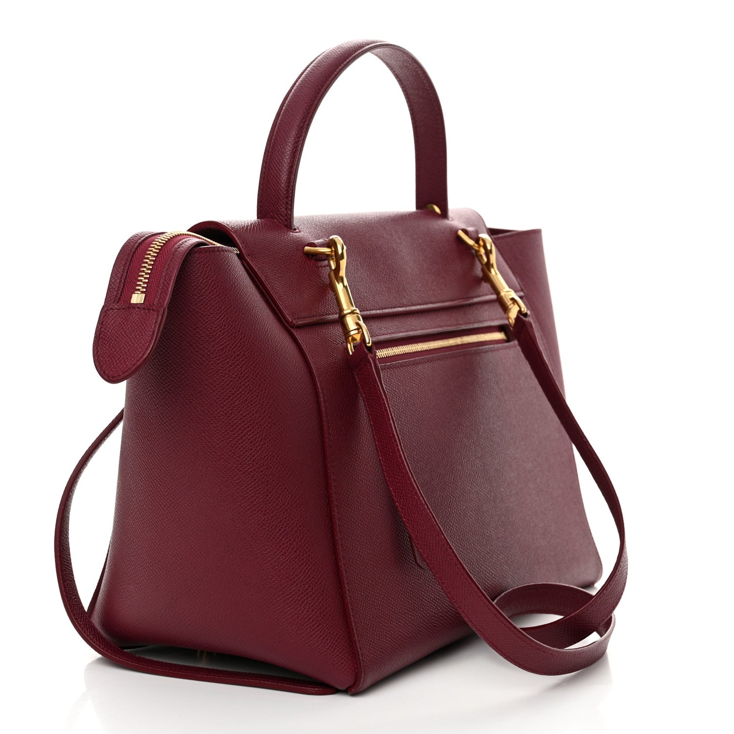 Grained Calfskin Mini Belt Bag Plum