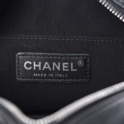 Chanel Calfskin Diagonal Chevron Quilted Tassel Camera Case Black 6 of 11