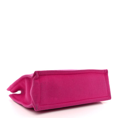 Saint Laurent Wool Rive Gauche Tote Fuchsia 4 of 15