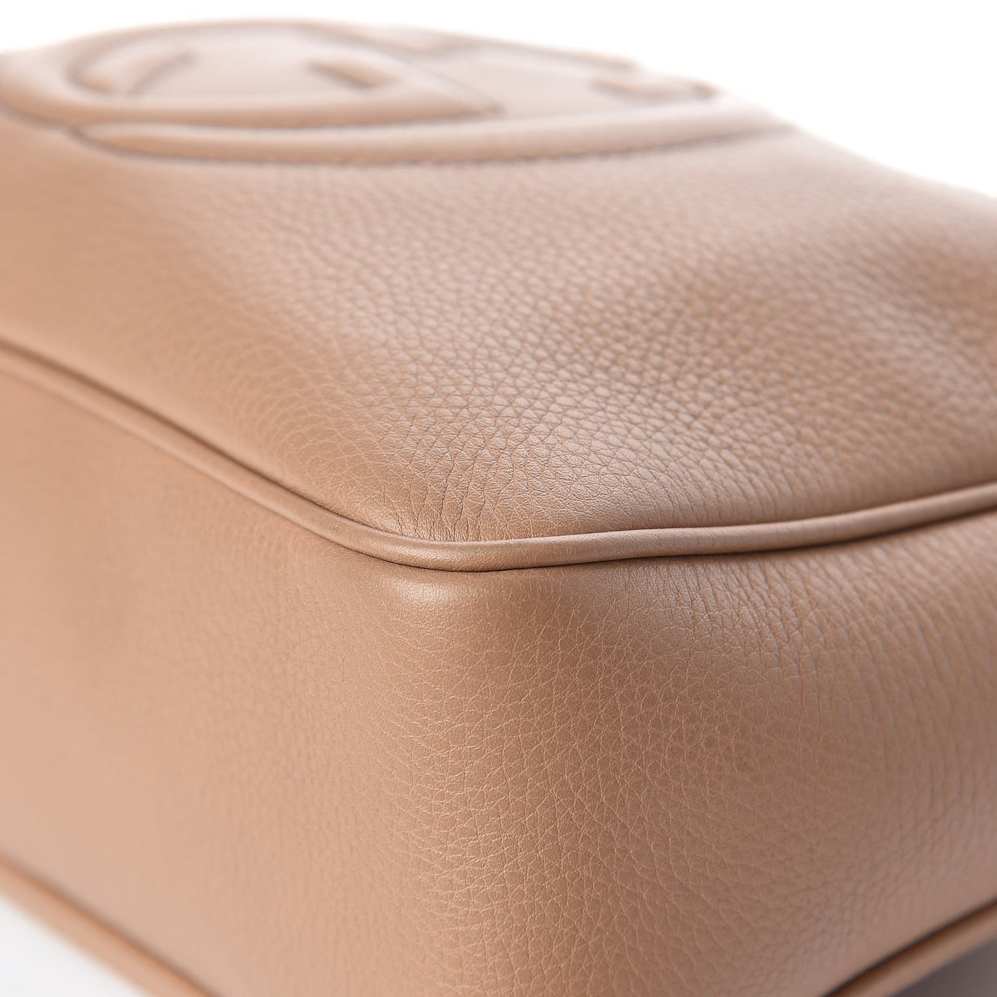 Pebbled Calfskin Small Soho Bowler Camelia