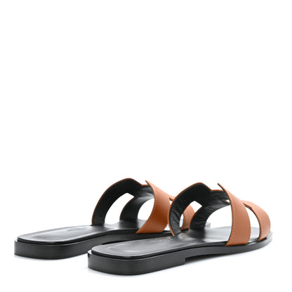 Hermes Epsom Oran Sandals 37.5 Naturel 4 of 9