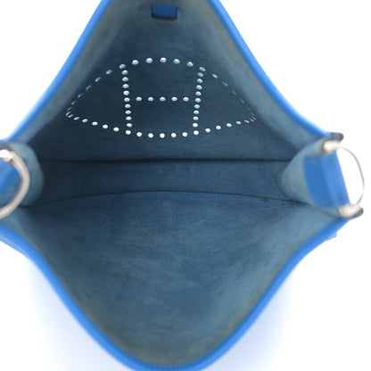 Hermes Taurillon Clemence Evelyne III PM Bleu Hydra 5 of 11