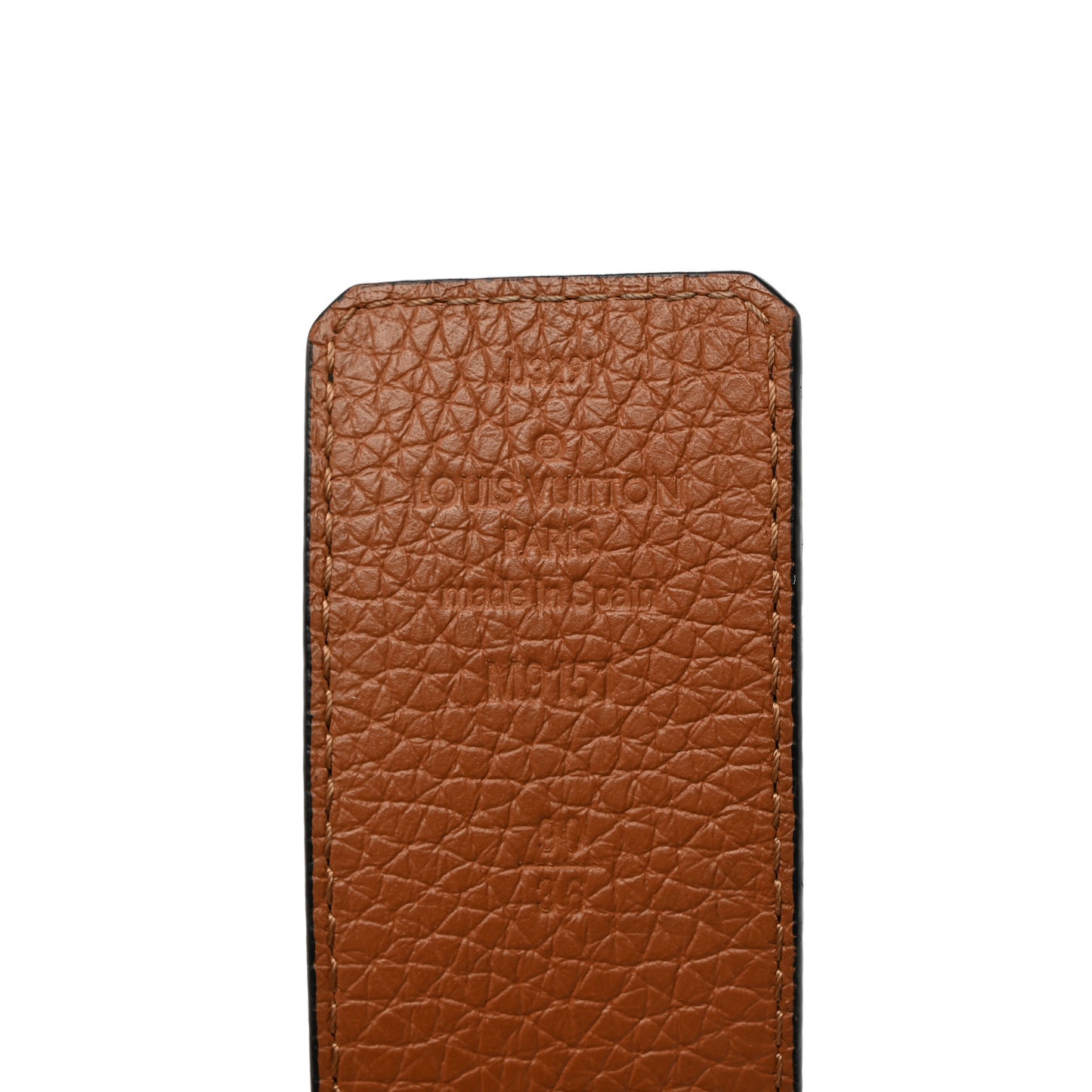 Taurillon Calfskin 30mm LV Initiales Reversible Belt 90 36 Black