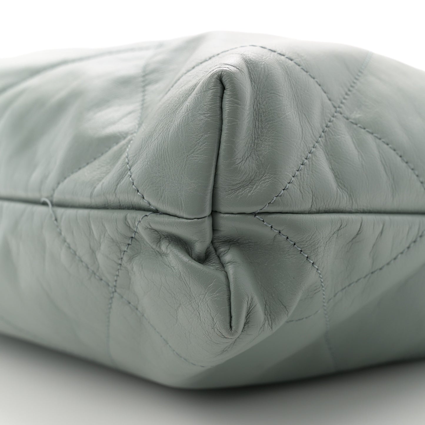 Shiny Calfskin Quilted Small Chanel 22 Light Blue