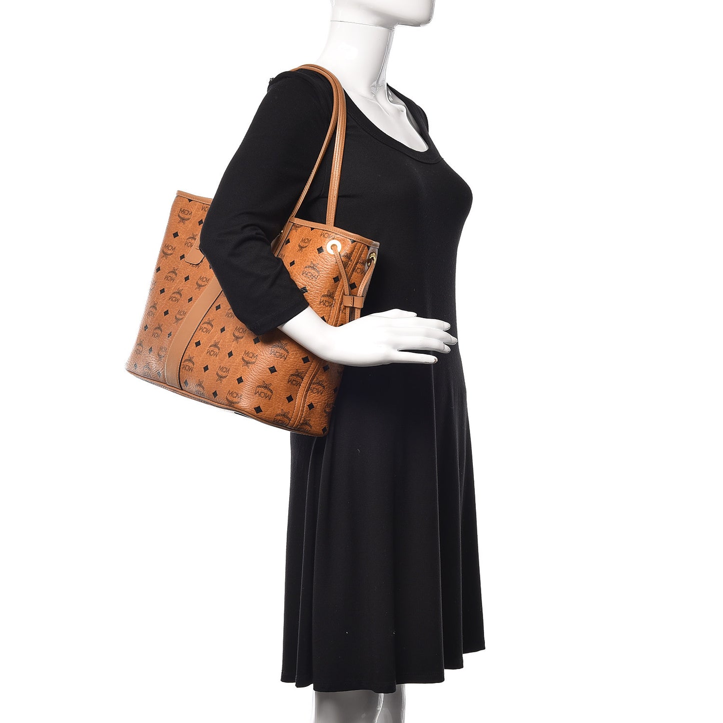 Visetos Medium Liz Reversible Shopper Tote Cognac