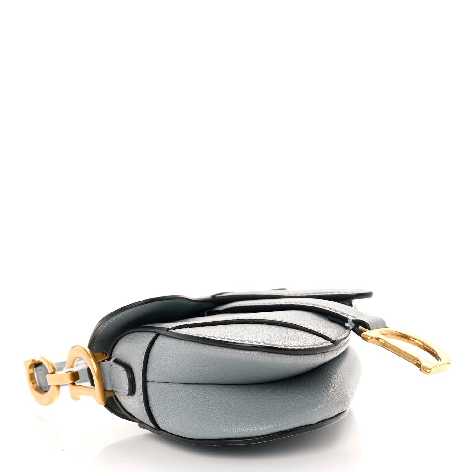 Christian Dior Goatskin Micro Saddle Bag Cloud Blue 4 of 12