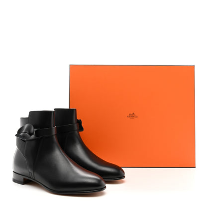 Hermes Calfskin Neo Ankle Boots 36 Black 9 of 9
