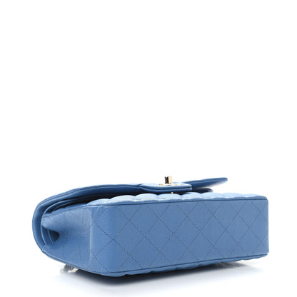 Chanel Caviar Quilted Small Double Flap Blue 3 of 9
