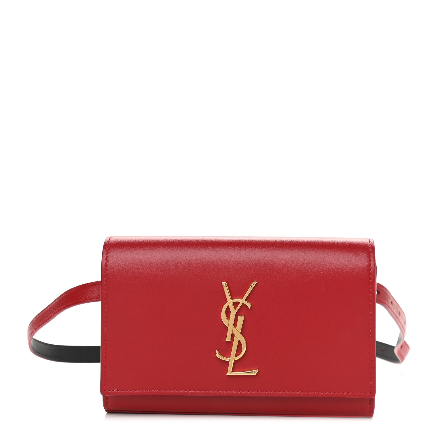 Saint Laurent Smooth Calfskin Monogram Kate Belt Bag Red 1 of 9