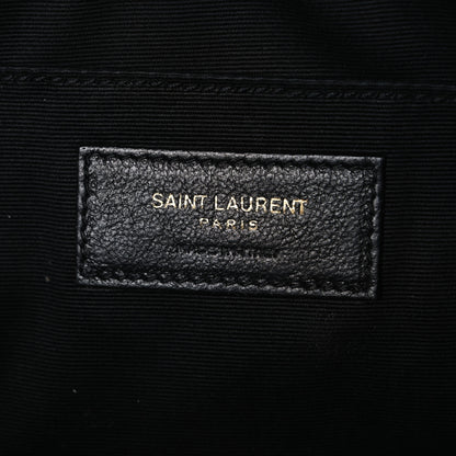 Saint Laurent Patent Calfskin Crocodile Embossed Monogram Lou Camera Bag Black 6 of 11