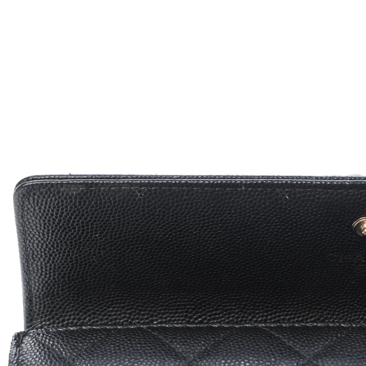 Caviar Quilted Boy Flap Wallet Black