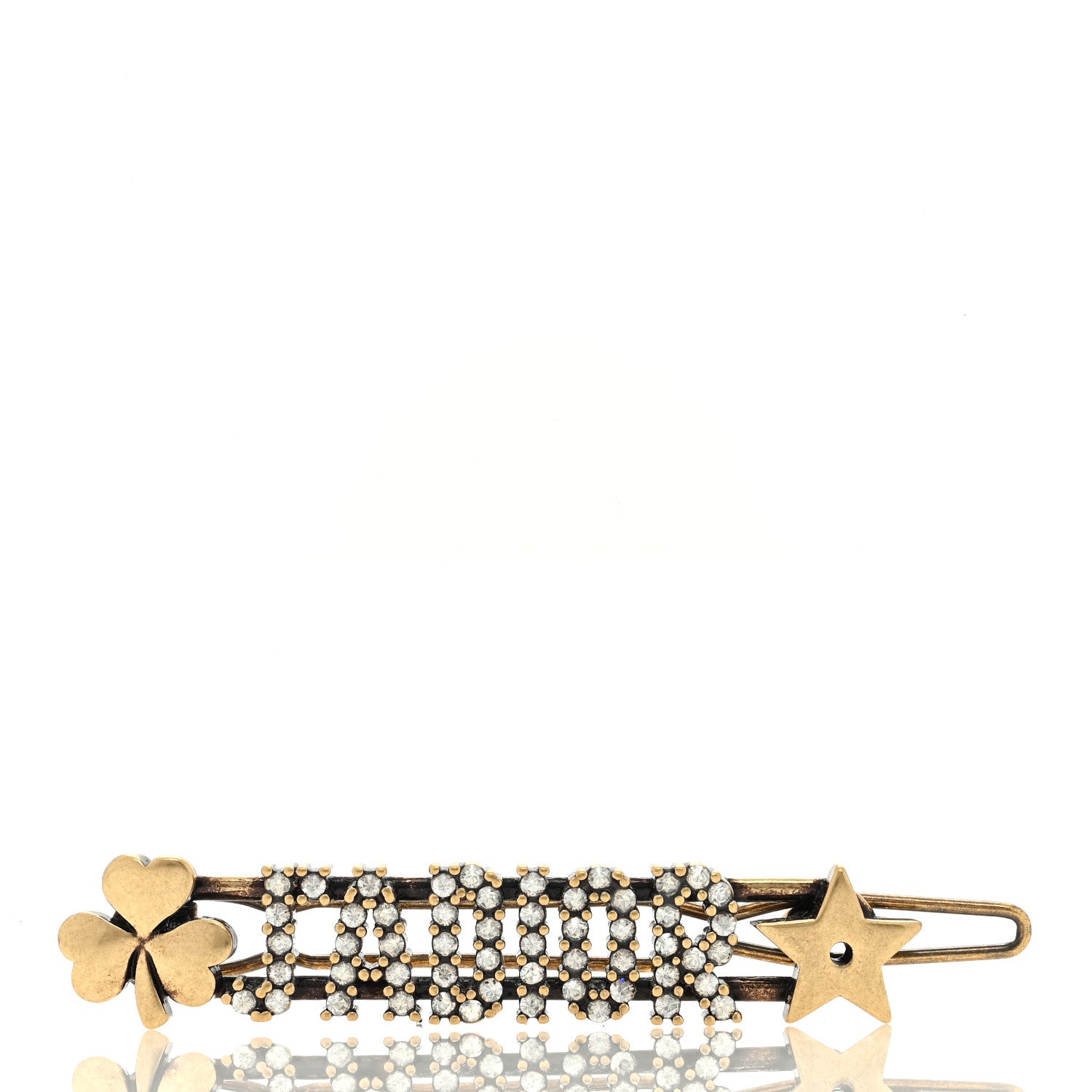 Christian Dior Crystal J'Adior Star Clover Barrette 1 of 3