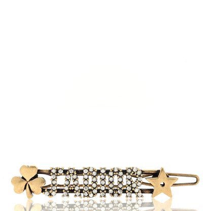Christian Dior Crystal J'Adior Star Clover Barrette 1 of 3