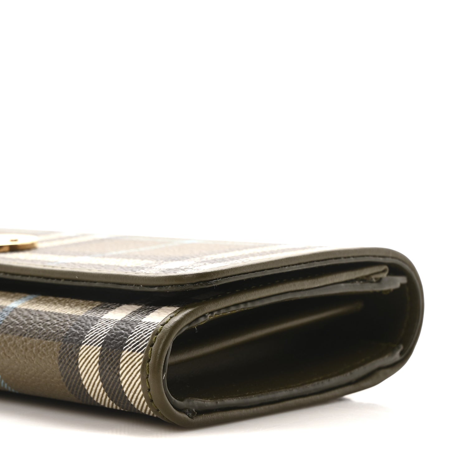 Halton Vintage Check Continental Wallet Olive Green